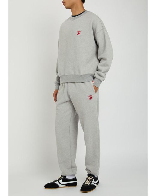 CHERRY LA Gray Western Athletic Logo Cotton-Blend Sweatpants for men