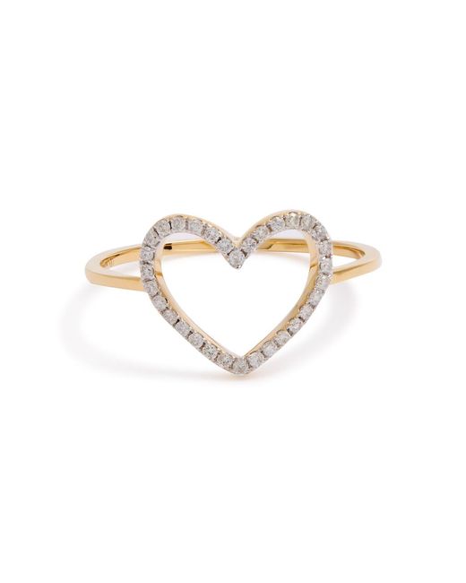 Yvonne Léon White Bague Petit Coeur 18Kt Ring