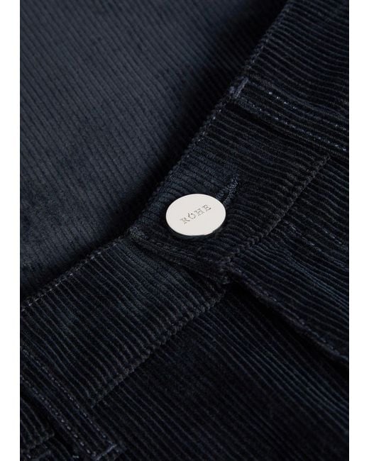 Rohe Blue Berber Barrel-Leg Corduroy Trousers