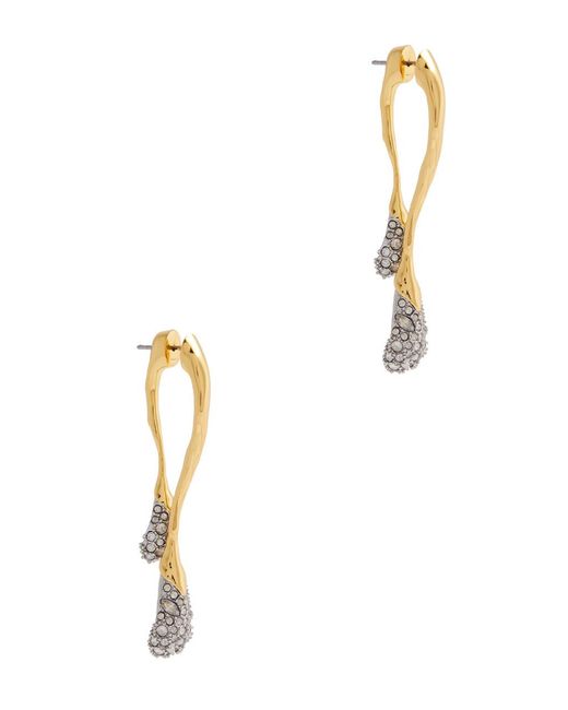 Alexis White Solanales 14kt -plated Drop Earrings