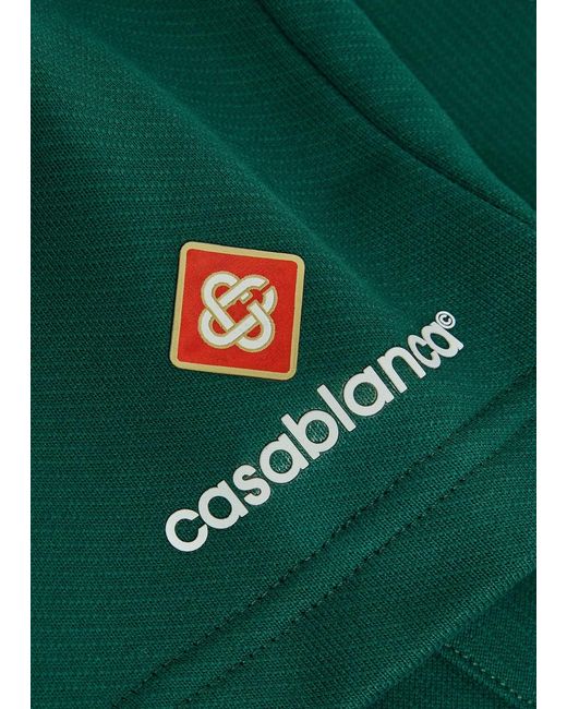 Casablanca Green Logo Cotton Shorts for men