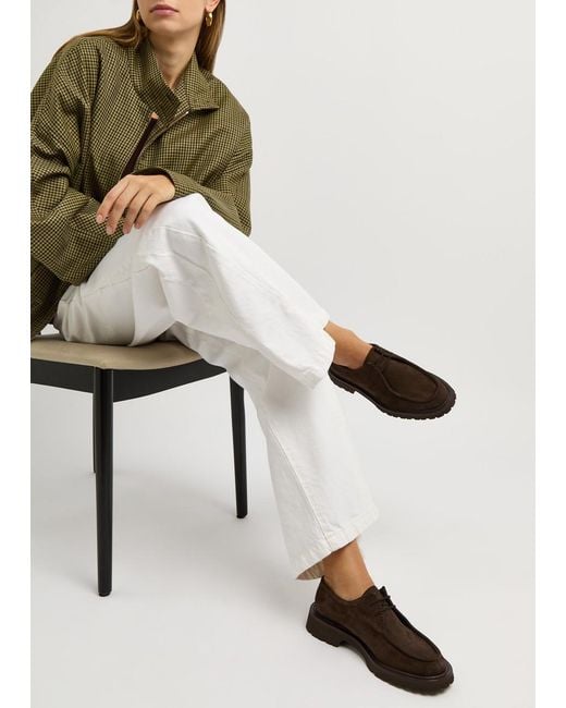LEGRES Brown Suede Derby Shoes