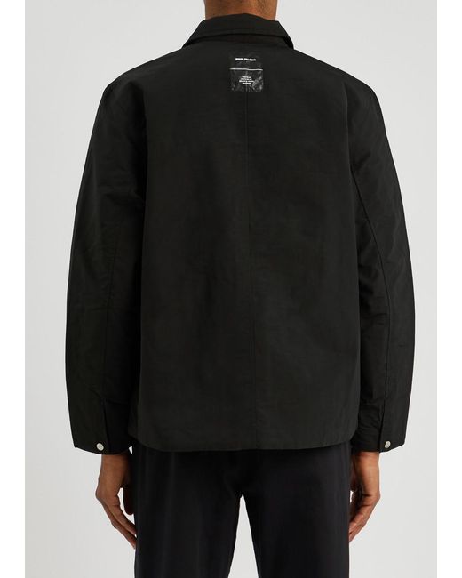 Norse Projects Black Pelle Waxed Nylon Jacket for men