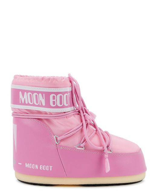 Moon Boot Pink Icon Padded Nylon Snow Boots