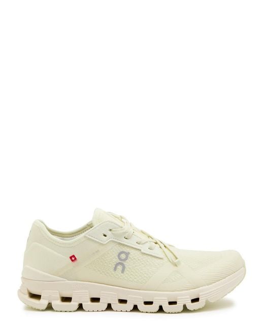 On Shoes Natural Cloud X 4 Ad Panelled Mesh-Knit Sneakers