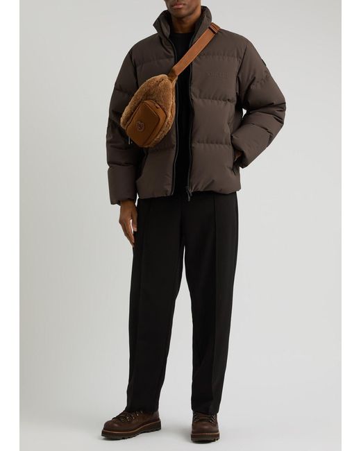 Moncler Black Misonet Quilted Shell Coat for men