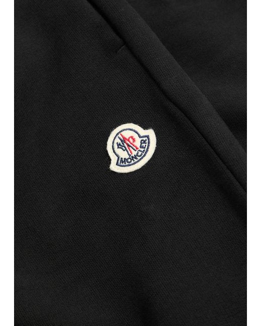 Moncler Black Logo Cotton Sweatpants for men