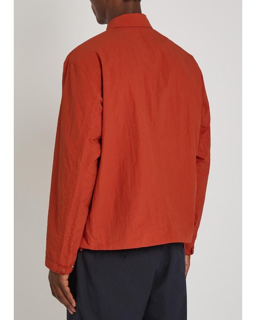 NN07 Red Fenton Crinkled Nylon Jacket for men