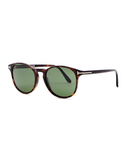Tom Ford Green Lewis Round-frame Sunglasses for men