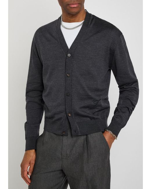 Jacquemus Blue Le Cardigan Merino Wool-Blend Cardigan for men