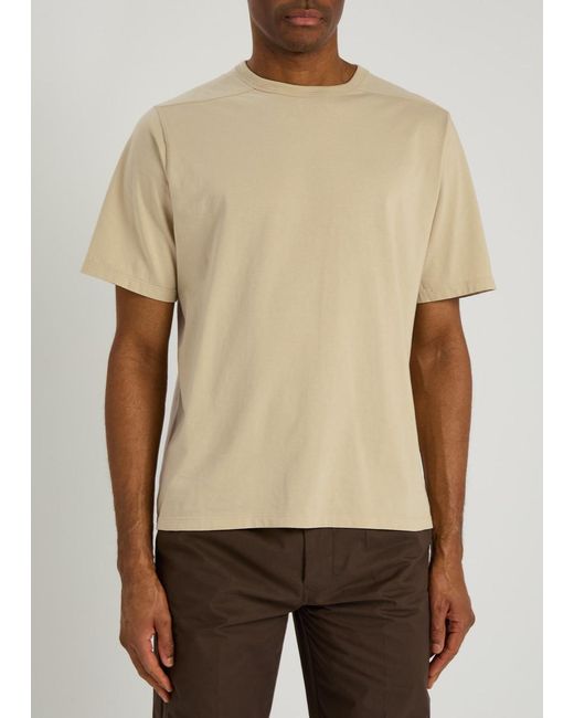 Rick Owens Natural Brad Cotton T-Shirt for men