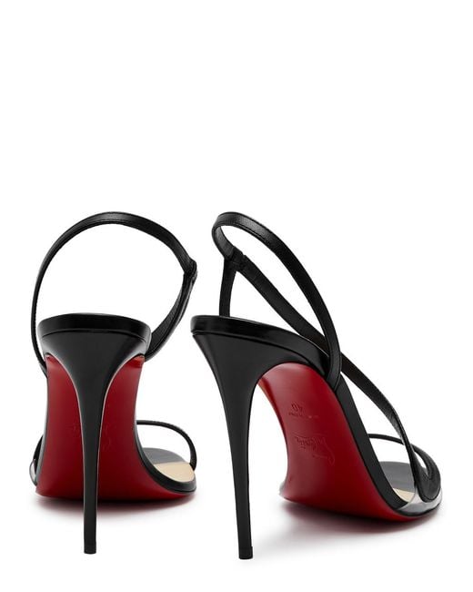 Christian Louboutin Black Rosalie 100 Leather Sandals