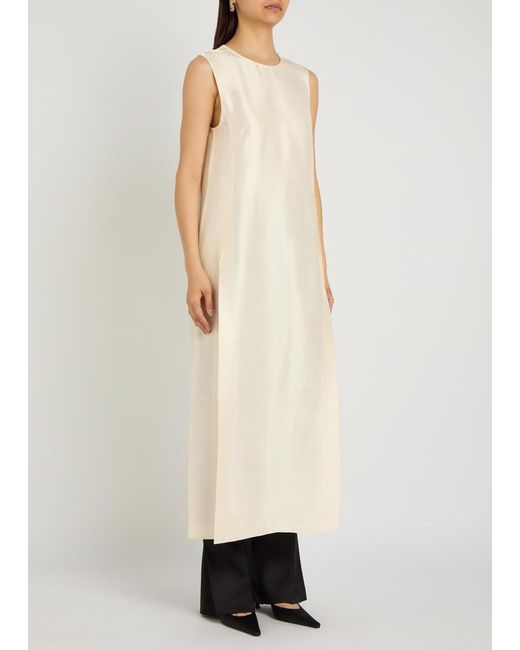 Heirlome White Zoey Slubbed Silk Top