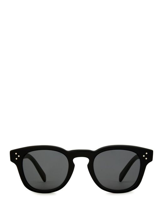 Céline Black Round-frame Sunglasses , Designer-stamped Arms, 100% Uv Protection