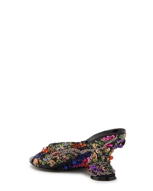 Dries Van Noten Multicolor 75 Embellished Satin Mules