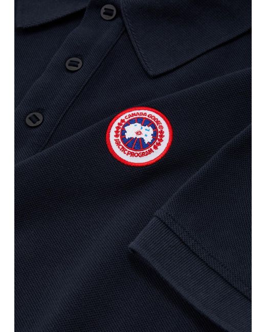 Canada Goose Blue Beckley Logo Piqué Cotton Polo Shirt for men