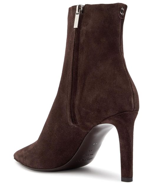 Jimmy Choo Brown Frankie 85 Suede Ankle Boots