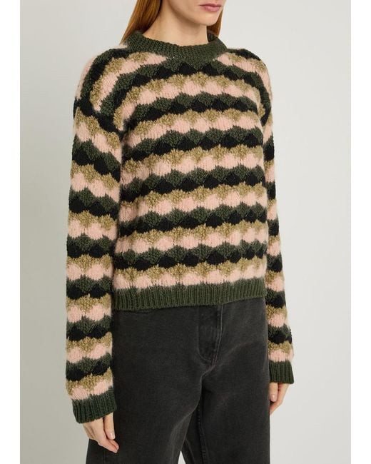 Moncler Black Striped Wool-Blend Jumper