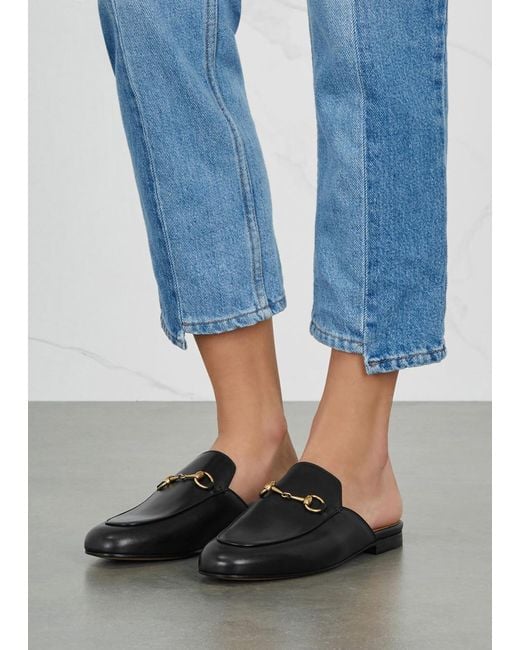 Black backless loafers hotsell