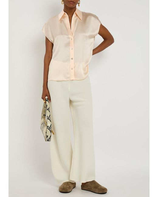 Vince Pink Silk-Satin Shirt