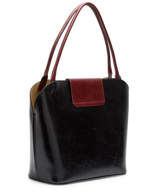 Versace Black Large Leather Tote Bag