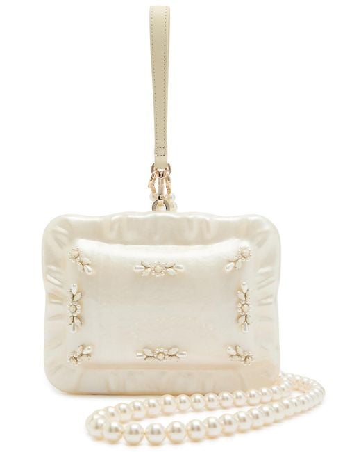 Simone Rocha Natural Pillowcase Embellished Acrylic Cross-Body Bag