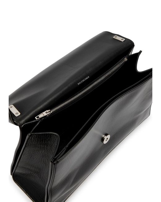 Balenciaga Black Crush Sling Medium Leather Shoulder Bag - Women's - Calfskin