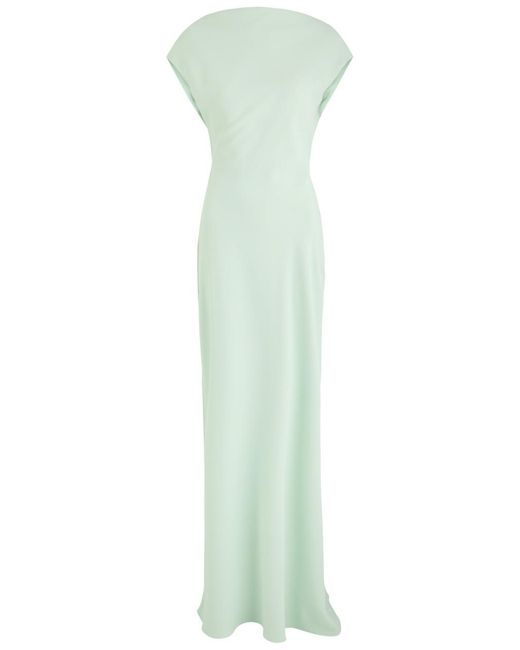 Odd Muse Green Drape Back Twill Maxi Dress