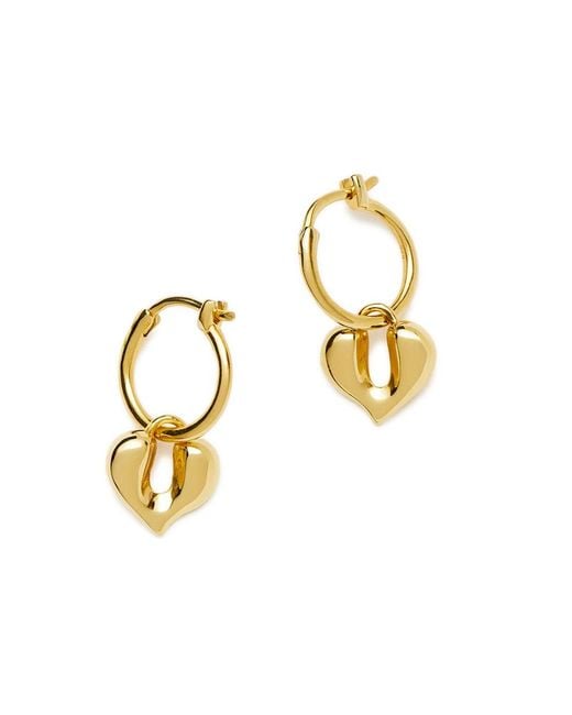 Missoma Metallic Molten Heart 18K Vermeil Hoop Earrings