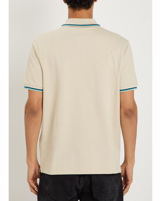 Sandbanks Natural Logo Piqué Cotton Polo Shirt for men