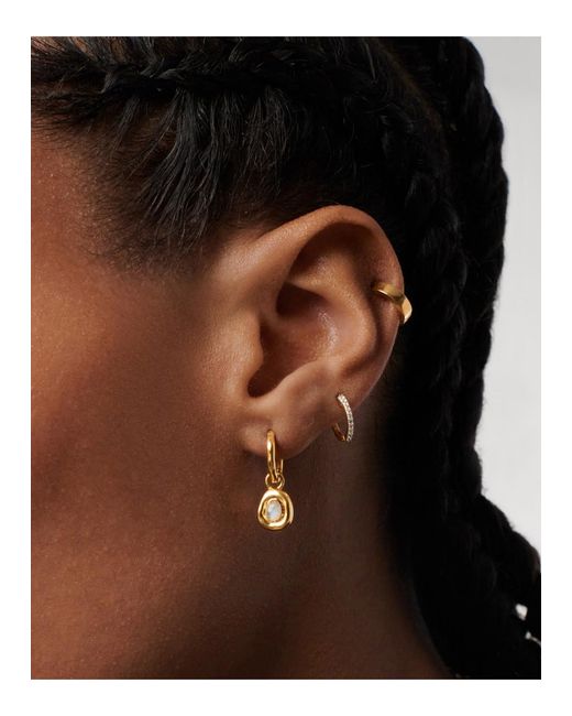 Missoma Metallic Molten 18kt -plated Vermeil Hoop Earrings