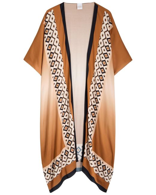 Max Mara Multicolor Dany Printed Satin Robe