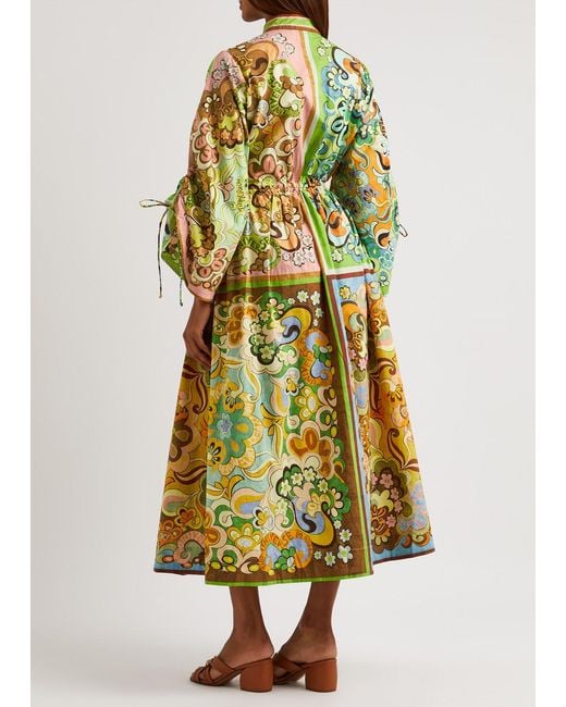 ALÉMAIS Multicolor Dreamer Printed Cotton Midi Dress