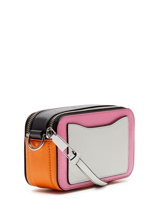 Marc Jacobs Pink The Snapshot Panelled Leather Cross-body Bag