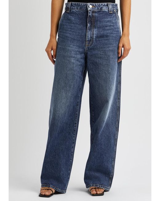 Khaite Blue Bacall Wide-leg Jeans