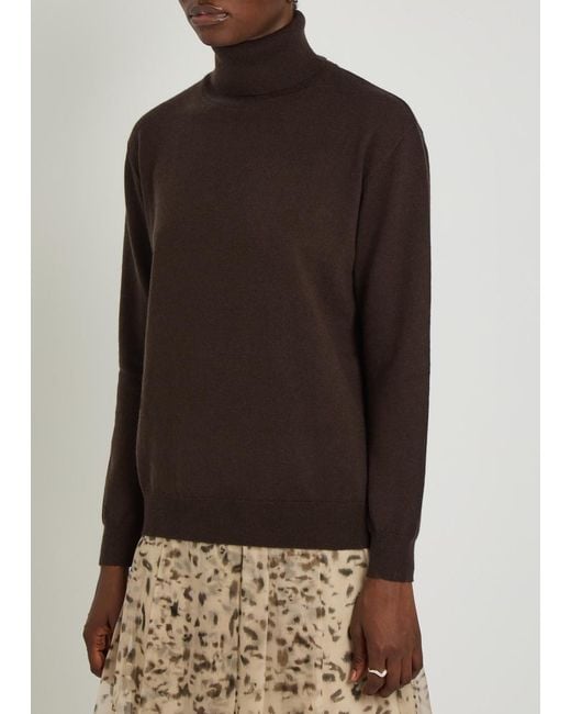 Brunello Cucinelli Brown Turtle-Neck Cashmere Jumper