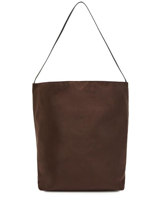 Valesque Brown Bucket Satin Bucket Bag