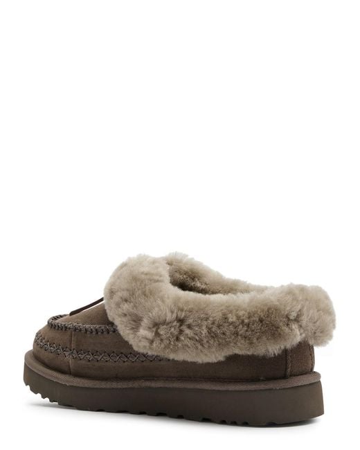 Ugg Brown Tasman Alpine Suede Flatform Slippers