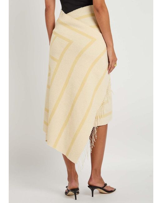 Totême  White Monogram-Jacquard Cotton-Blend Sarong
