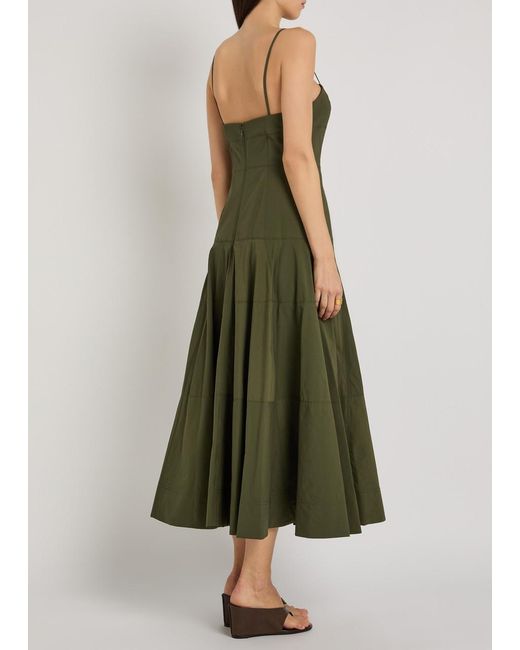 Veronica Beard Green Ilona Faille Dress