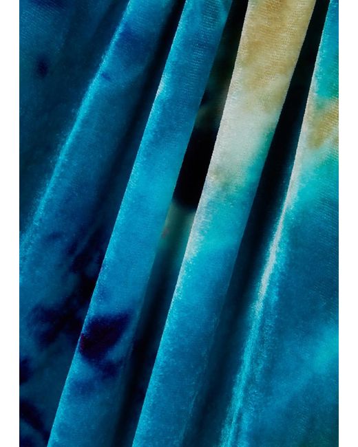 Marques'Almeida Blue Tie-dye Velvet Top