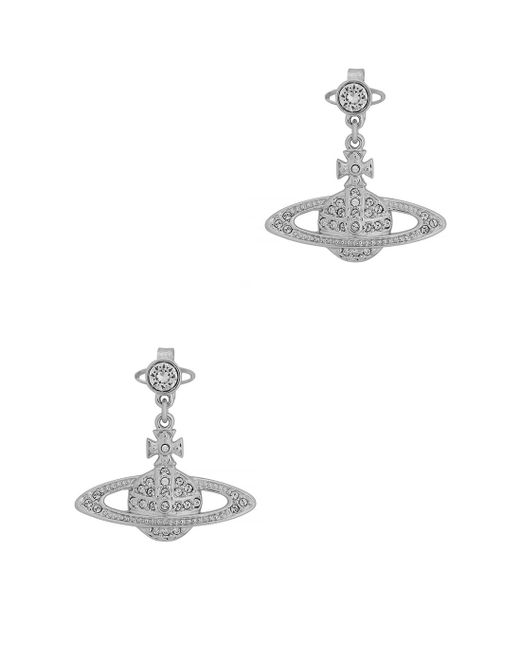 Vivienne Westwood Metallic Mini Bas Relief Drop Earrings