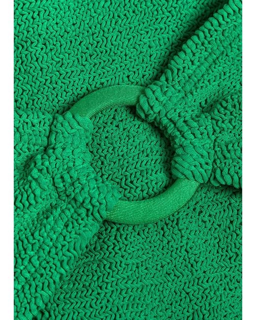Hunza G Green Misty Crinkle Bikini
