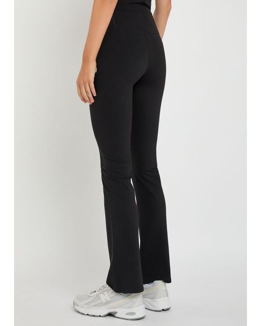 vuori Black All The Feels Slim Flared-Leg Stretch-Jersey Leggings
