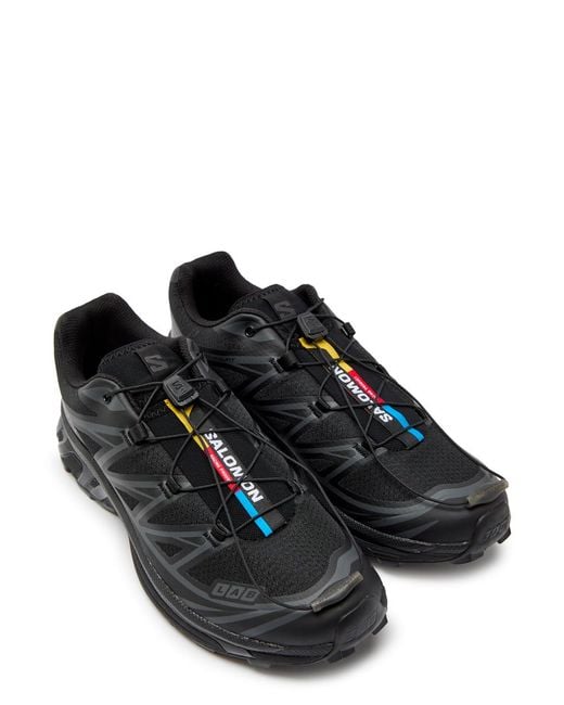 Salomon Black Xt-6 Panelled Mesh Sneakers for men