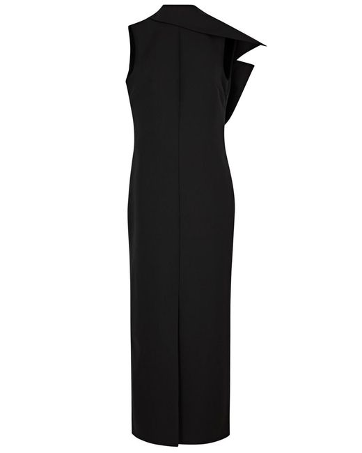 Rohe Black Sculptural Open-back Maxi Dress