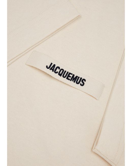 Jacquemus Natural Le T-Shirt Gros Grain Cotton T-Shirt for men
