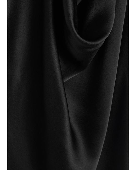 Vince Black Cowl-Neck Silk Blouse