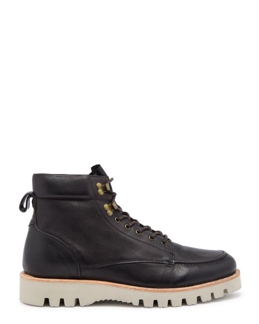 Oliver Sweeney Black Bolhas Leather Ankle Boots for men