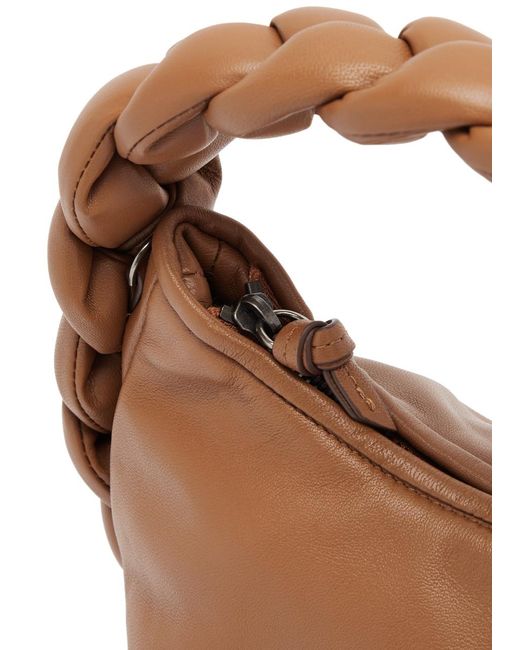 Hereu Brown Espiga Mini Leather Top Handle Bag